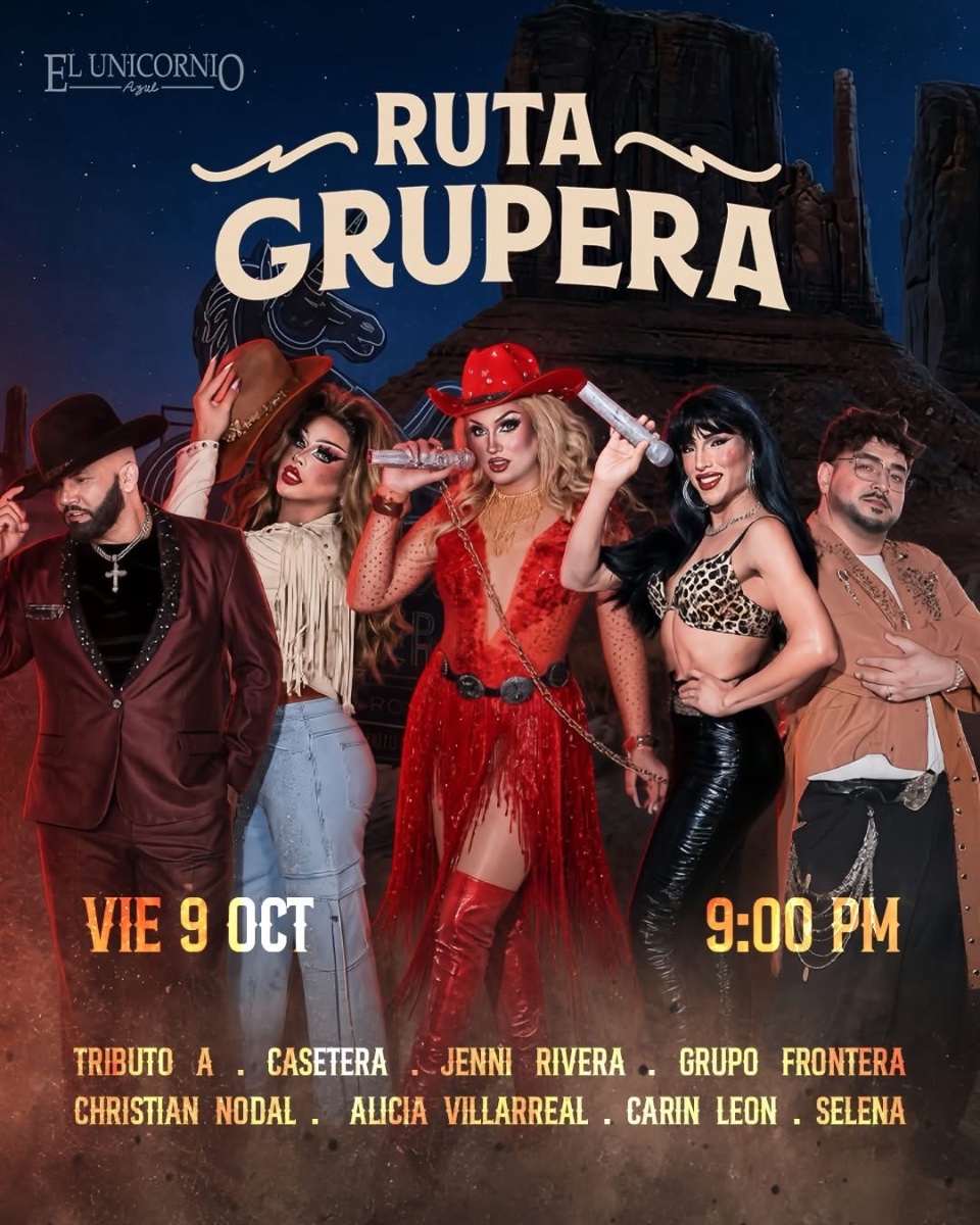 Flyer de Show drag, viernes, 9 de octubre